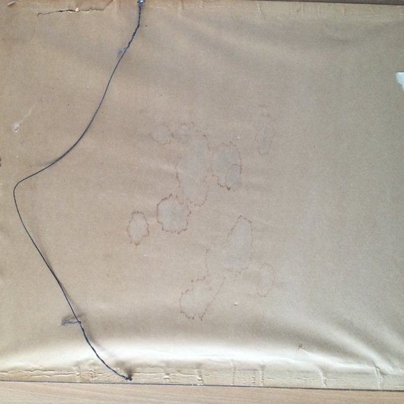 Vintage T.Eaton Co hand embroidery picture framed flowers, tree, horse, puppy - Picture 7 of 7